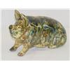 Image 1 : 7" FLINT ENAMEL POTTERY PIG FORM BANK -