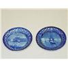Image 1 : (2) 3 3/4" BLUE STAFFORDSHIRE HISTORICA