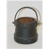 Image 1 : 2 1/8" 19TH CENT. MINIATURE BLACK PAINT