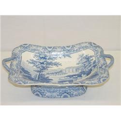 13 1/2" BLUE & WHITE STAFFORDSHIRE PEDE