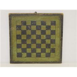 19TH CENT. PAINTED DOUBLE SIDED GAMEBOA