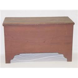 NEW ENGLAND LOW PINE BLANKET CHEST W/ M
