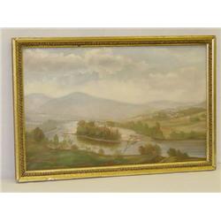 OIL ON CANVAS LANDSCAPE OF RUMFORD, ME 