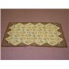 Image 1 : FLORAL HOOKED RUG W/ FLOWERS IN A DIAMO