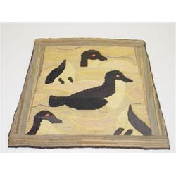 SMALL GRENFELL HOOKED MAT W/ SEABIRDS I