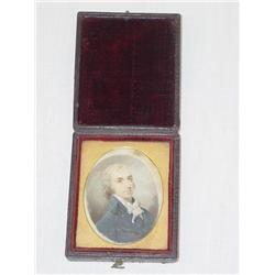 19TH CENT. 2" OVAL MINIATURE PAINTING O