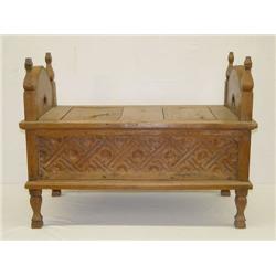 19TH CENT. CONTINENTAL CARVED HARDWOOD 