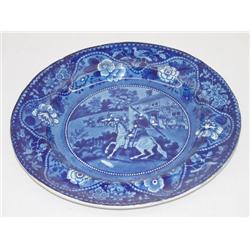 10" BLUE STAFFORDSHIRE PLATE-SANCHO PAN