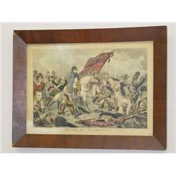 FRAMED N. CURRIER LITHO "BATTLE OF WATE