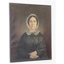19TH CENT. OIL ON CANVAS PORTRAIT OF LA
