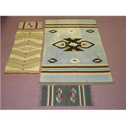 LOT (4) SOUTHWEST WEAVINGS-SERAPE TYPE 