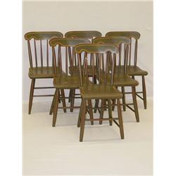 SET OF (6) 4 SPINDLE KITCHEN WINDSOR CH