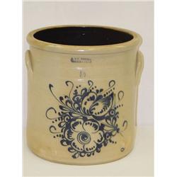 J & E NORTON 5 GAL. CROCK W/ LARGE FLOR