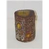Image 1 : 4 1/2" REDWARE PAINTED TREEFORM STUMP P