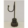 Image 1 : 10" WROUGHT IRON RUSH LIGHT MOUNTED ON 