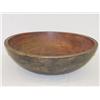 Image 1 : 15" PAINTED TURNED ROUND WOODEN BOWL-BL