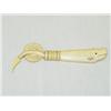 Image 2 : 19TH CENT. 5 1/2" CARVED IVORY WHALE FO