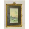 Image 1 : FRAMED WATERCOLOR OF LAKE WOODLAND SCEN