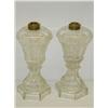 Image 1 : PR. 9 1/2" CLEAR SANDWICH OIL LAMPS-RIN