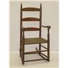 Image 1 : 18TH CENT. LADDERBACK ARM CHAIR W/ 3 BA