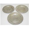 Image 1 : LOT (3) EARLY PEWTER PLATES: (1) 8 1/2"