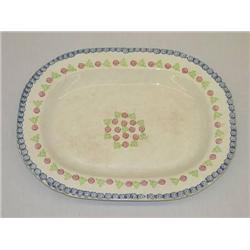 17 3/4 IRONSTONE PLATTER W/ RED, GREEN