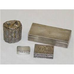 LOT (4) SILVER BOXES: (3) CONTINENTAL