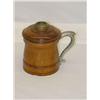 Image 1 : 19TH CENT. TREENWARE HANDLED OIL LAMP W