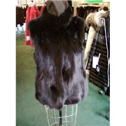 Ladies Black Fox Fur Vest