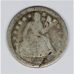 1853 SCARCE NO ARROWS SEATED DIME