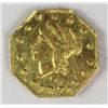 Image 1 : CALIFORNIA TERRITORIAL GOLD .25 1871G OCTAGON