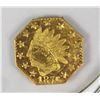 Image 1 : 1876 INDIAN OCTAGO .25 GOLD