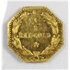 Image 2 : UNLISTED 1875 CAL. GOLD TOKEN .25 OCTAGON