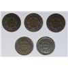Image 2 : 5 LARGE CENTS 1822-1843