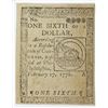 2/17/1776 $1/6 CONTINENTAL CURRENCY