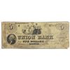 Image 1 : 1854 $5 BOSTON UNION BANK