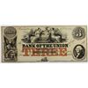 Image 1 : 1851 $3 BANK OF THE UNION