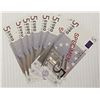 Image 1 : LOT OF 10 PROTOTYPE SPECIMEN 5 EURO NOTES