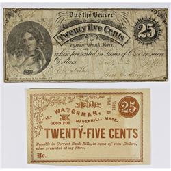 2 SCARCE SCRIP BOTH 25 CENTS