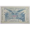 Image 1 : 1858 NATIONAL FESTIVAL TICKET