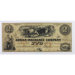 ADRIAN INSURANCE CO $2 1853