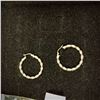 Image 2 : A Pair of Large Sterling Silver Hoop Earrings