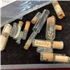 Image 2 : Lot of Tiny Glass Vials with Watch Repair Parts