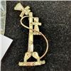 Image 2 : 1950's Rhinestone Telephone Brooch. Unusual