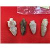 Image 2 : 1800's Native American Arrowheads Found in New York State.in 1863. Four in Total
