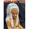 Image 2 : Very Nicely Made Ceramic Indian Chief 13" h x 7"w