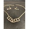 Image 1 : A Good 3 Piece Rhinestone 1950's Necklace and Earrings Set. Pictures Don't Do It Justice. Very Spark