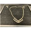 Image 2 : A Good 3 Piece Rhinestone 1950's Necklace and Earrings Set. Pictures Don't Do It Justice. Very Spark