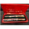 Image 2 : 2 Fountain Pens in A Mahogany Wooden Box, Unused, New