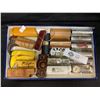 Image 1 : Lot of 19 Cigarette Lighter Covers. Metal and some Wooden